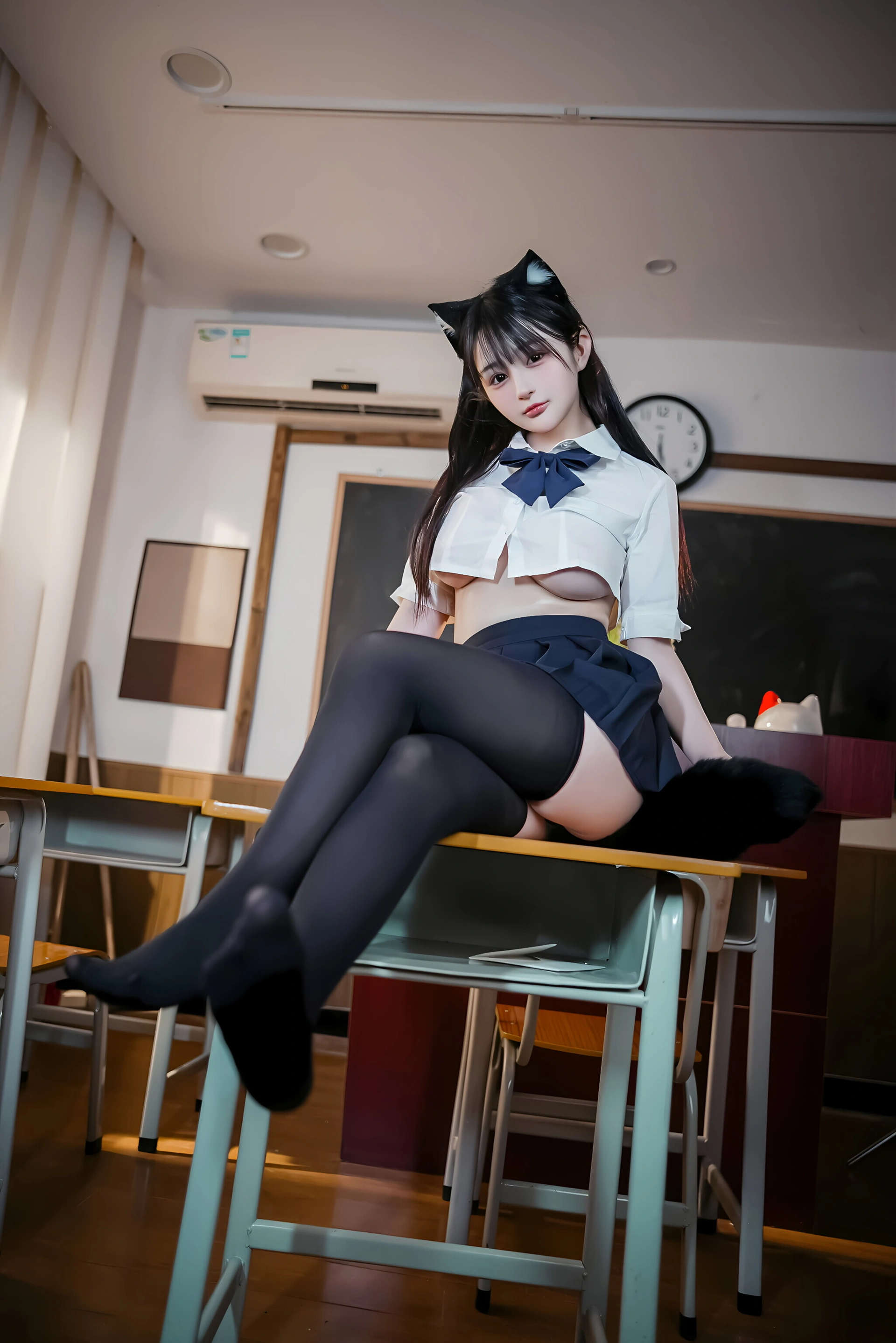 桜井宁宁 – NO.151 失眠冲剂 JK猫耳 1